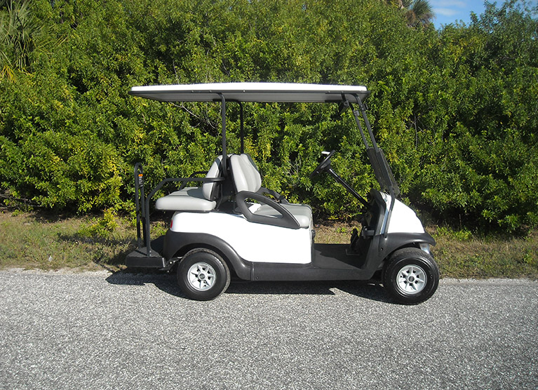 white golf cart image