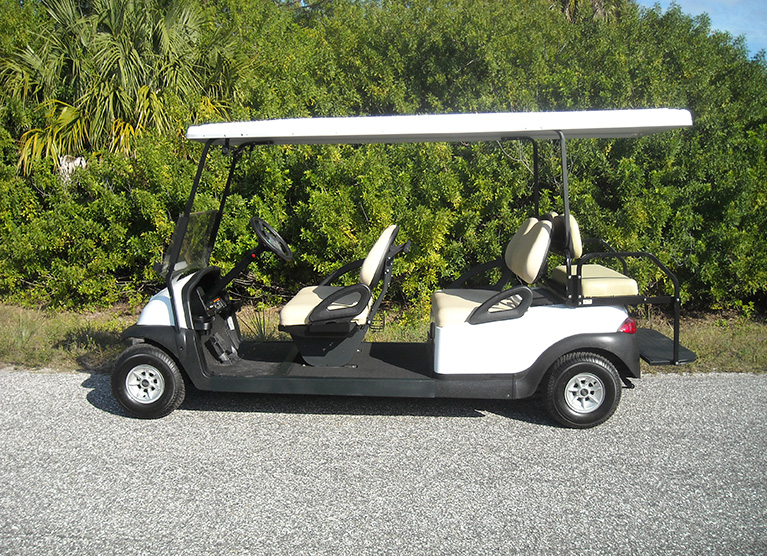 white golf cart image