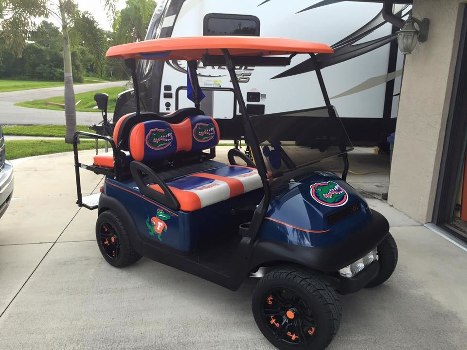 Florida Gators themed golf cart image